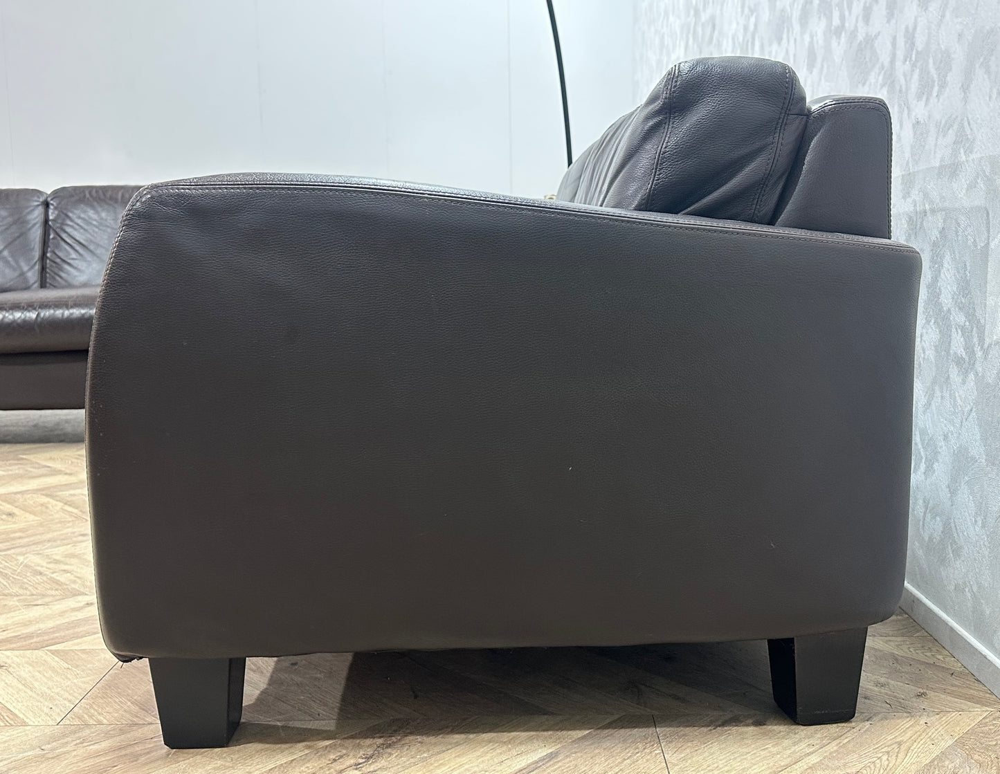 Bruine Echt Lederen Banken Set ~ Vaste Kussens