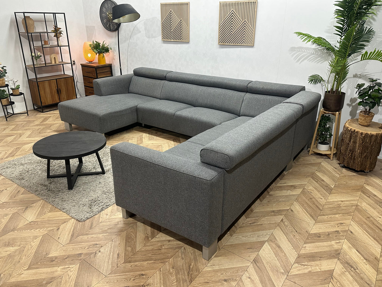 Antraciet U Bank ~ Verstelbare Hoofdsteunen