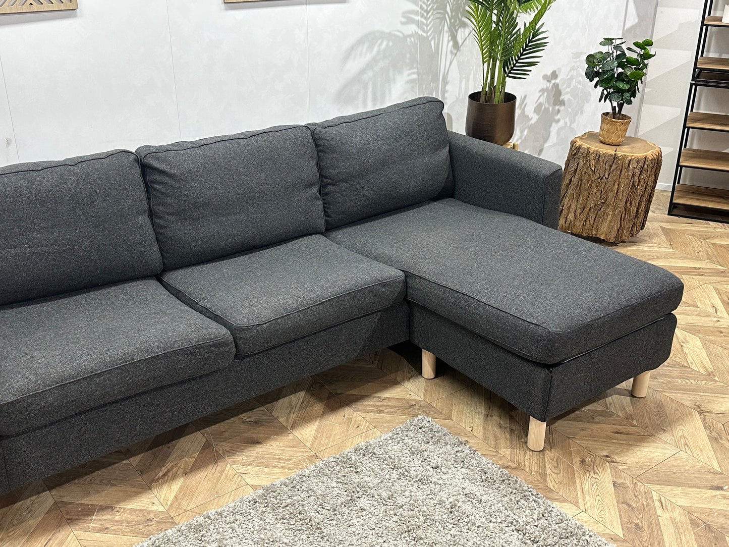 Antraciet Hoekbank ~ Losse Kussens Met Afneembare Hoezen