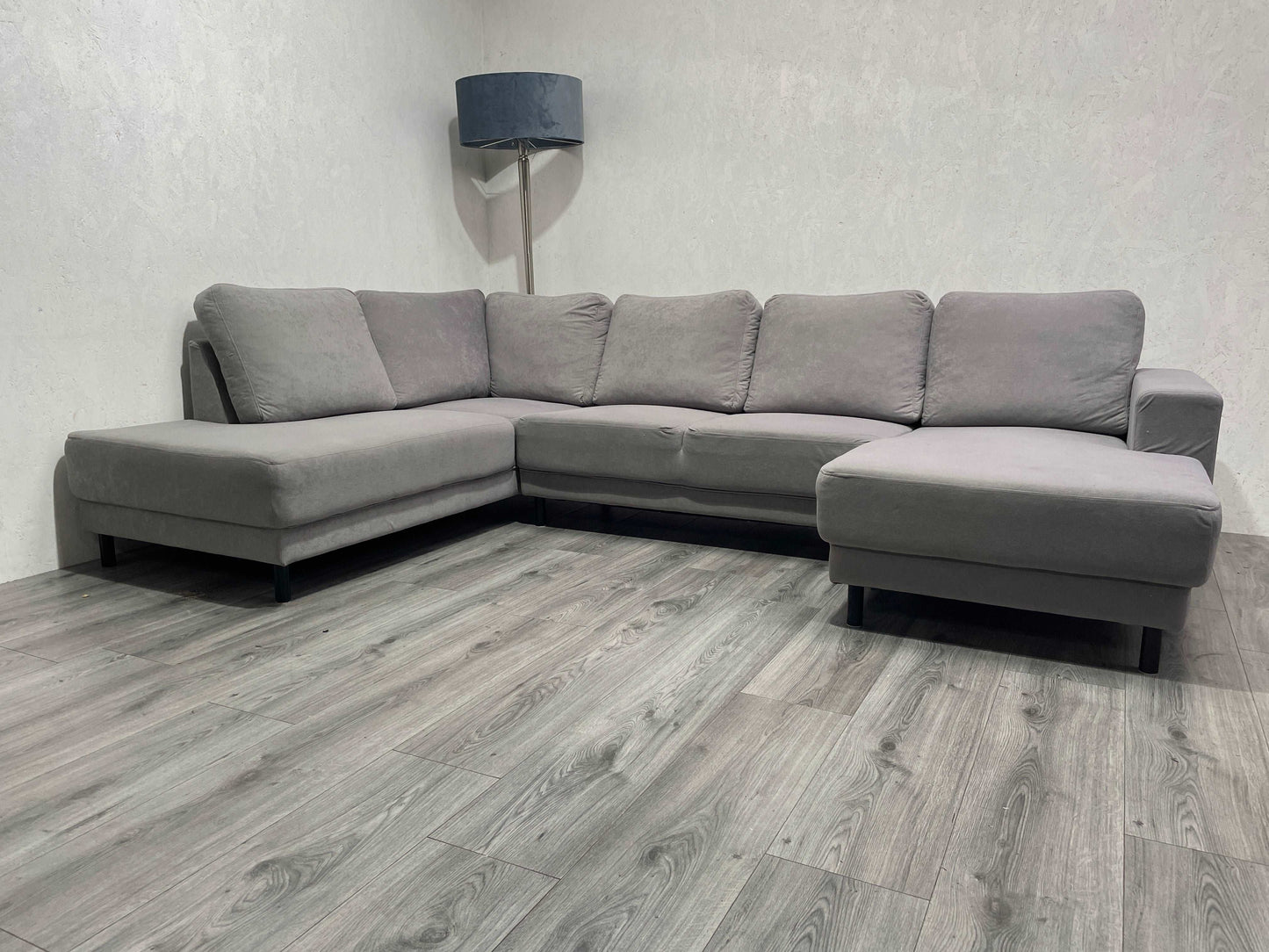 Licht Grijze U Bank ~ Losse Rugkussens