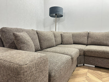 Grijze/Beige U Bank ~ Losse Kussens Met Afneembare Hoezen