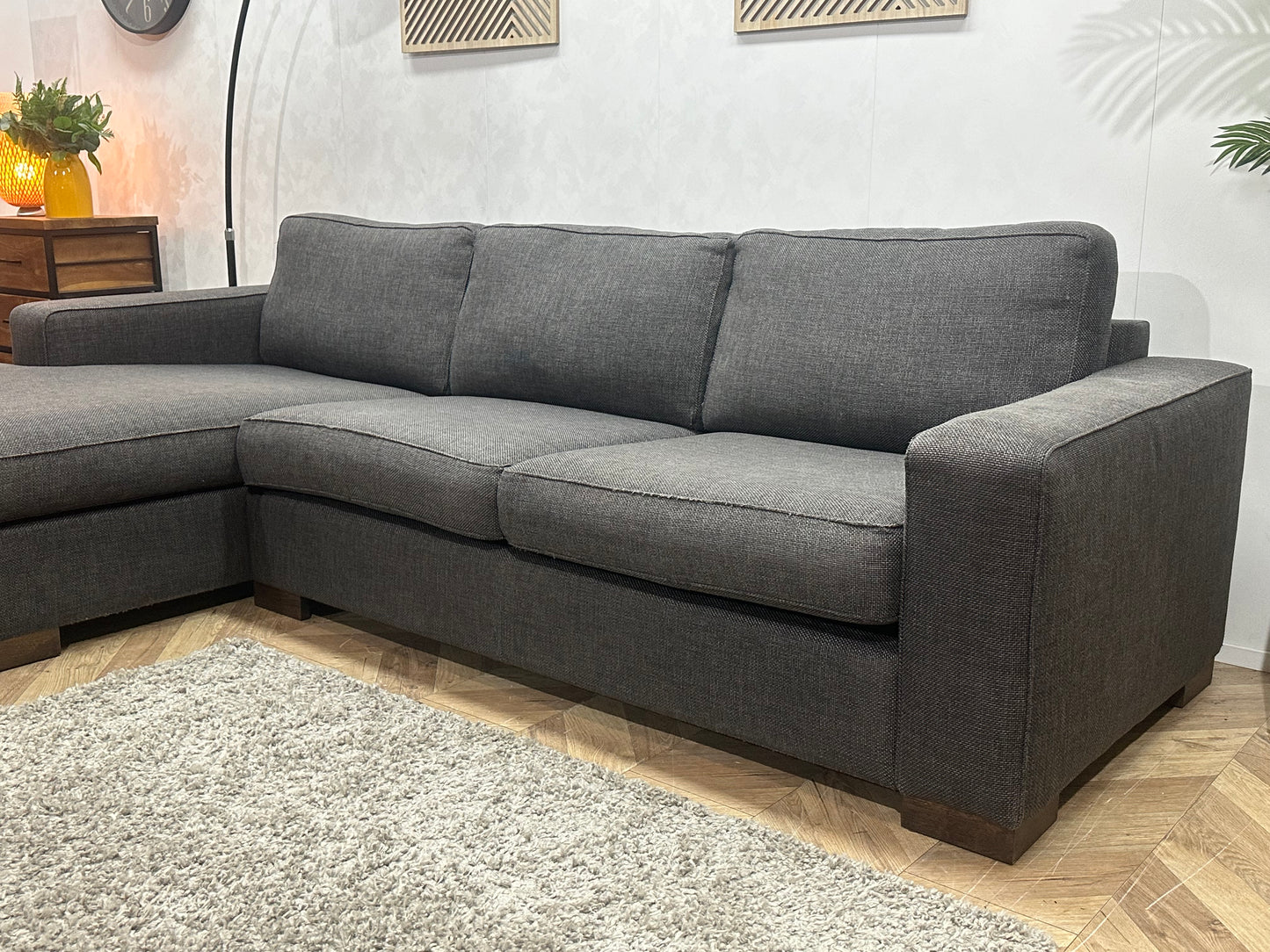 Antraciet Hoekbank ~ Losse Kussens Met Afneembare Hoezen