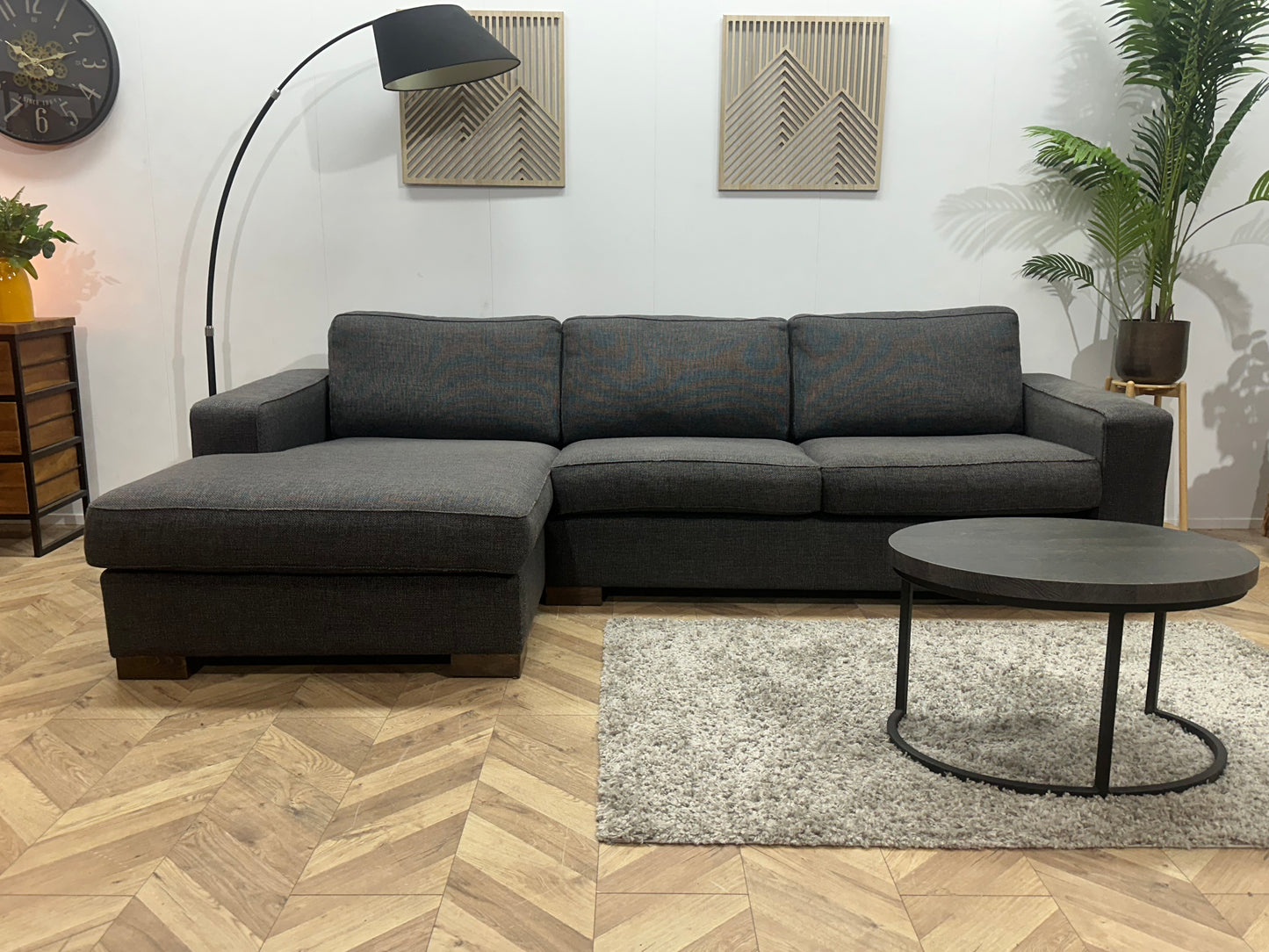 Antraciet Hoekbank ~ Losse Kussens Met Afneembare Hoezen