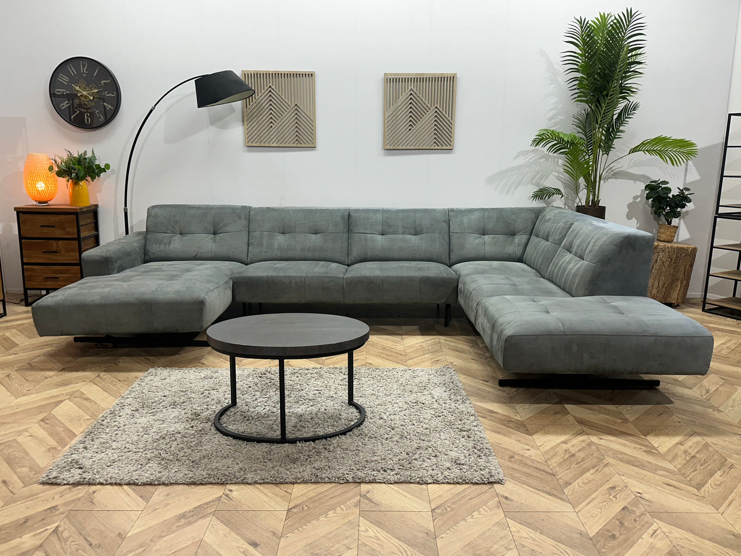 Montèl Grijze Suède Stoffen U Bank ~ Vaste Kussens