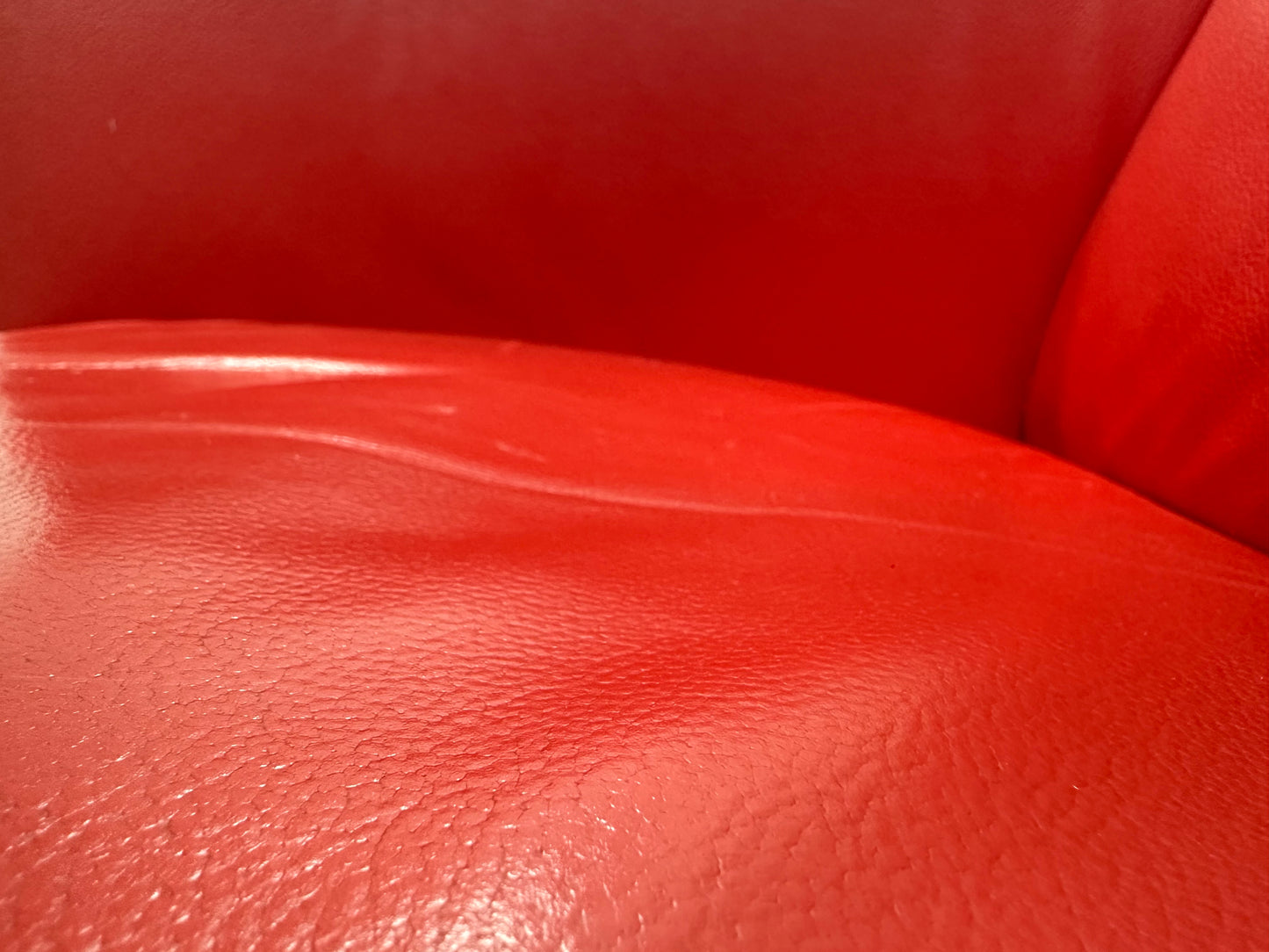 Montèl Rode Echt Lederen 2-Zits Bank ~ Inruilvoordeel