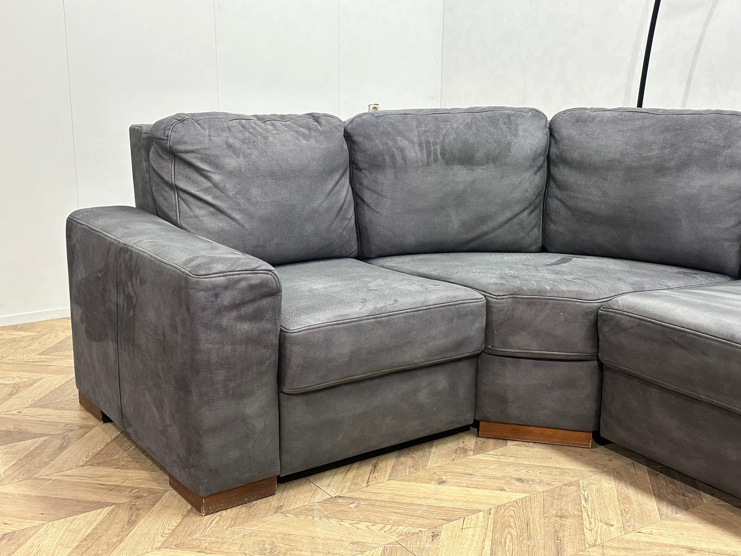 Antraciet Suède Stoffen U Bank ~ Vaste Kussens