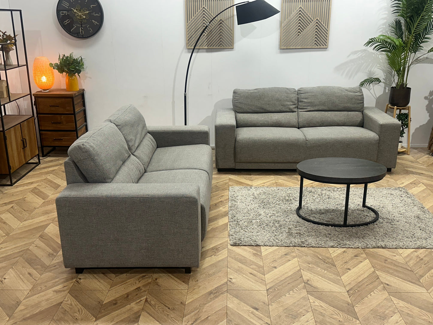 Grijze Banken Set ~ Vaste Kussens