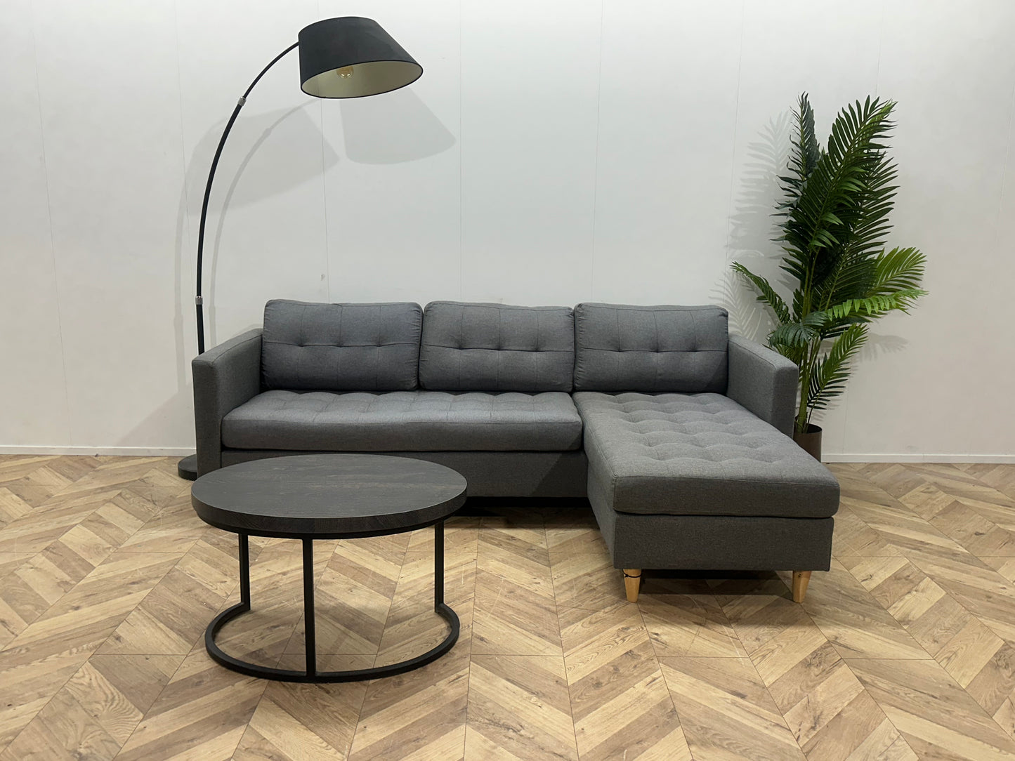 Grijze Hoekbank ~ Losse Kussens Met Afneembare Hoezen