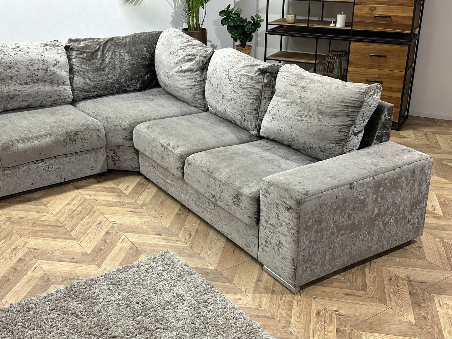 Grijze Velvet U Bank ~ Inruilvoordeel