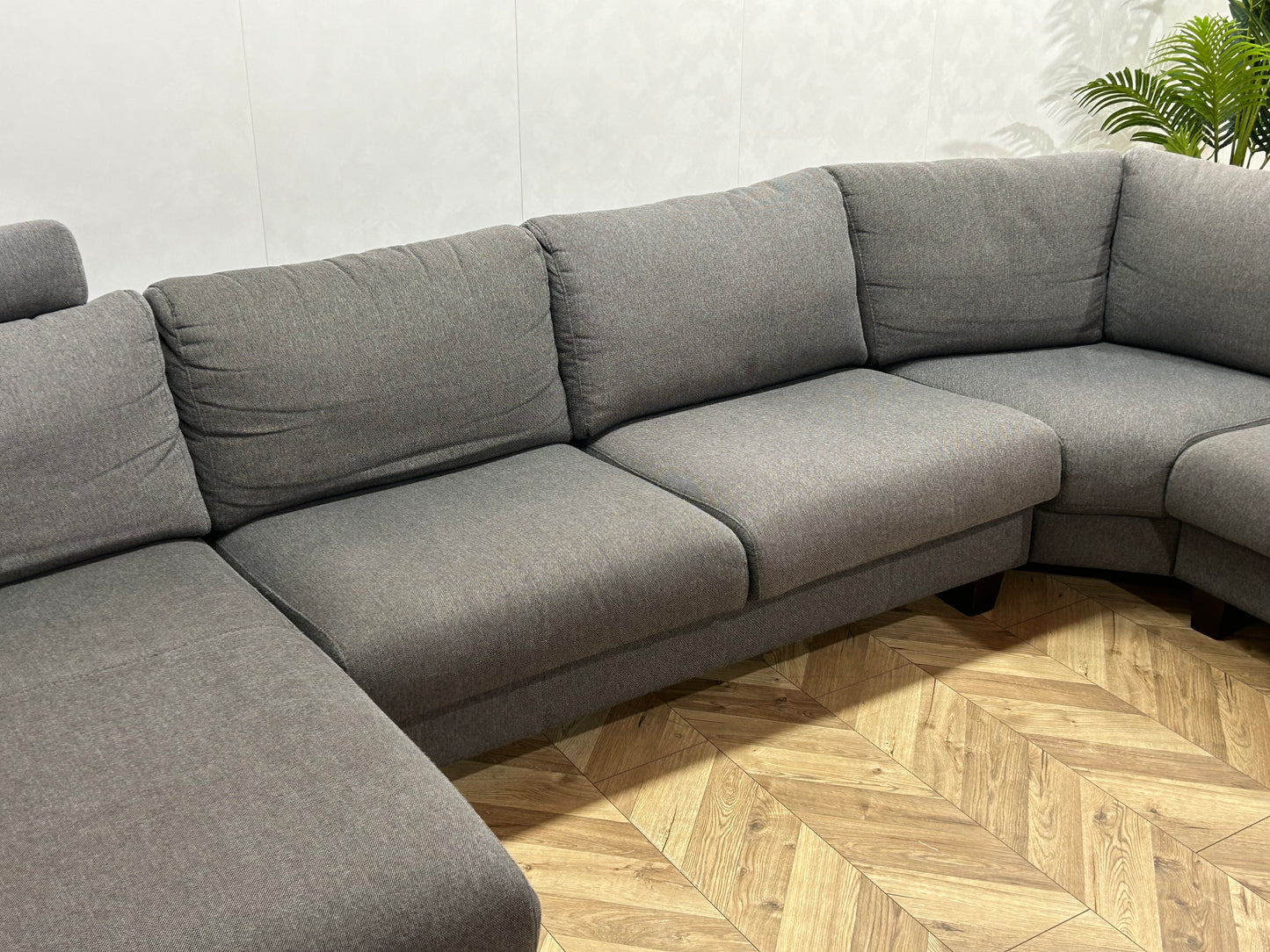 H&H Grijze U Bank ~ Losse Kussens Met Afneembare Hoezen