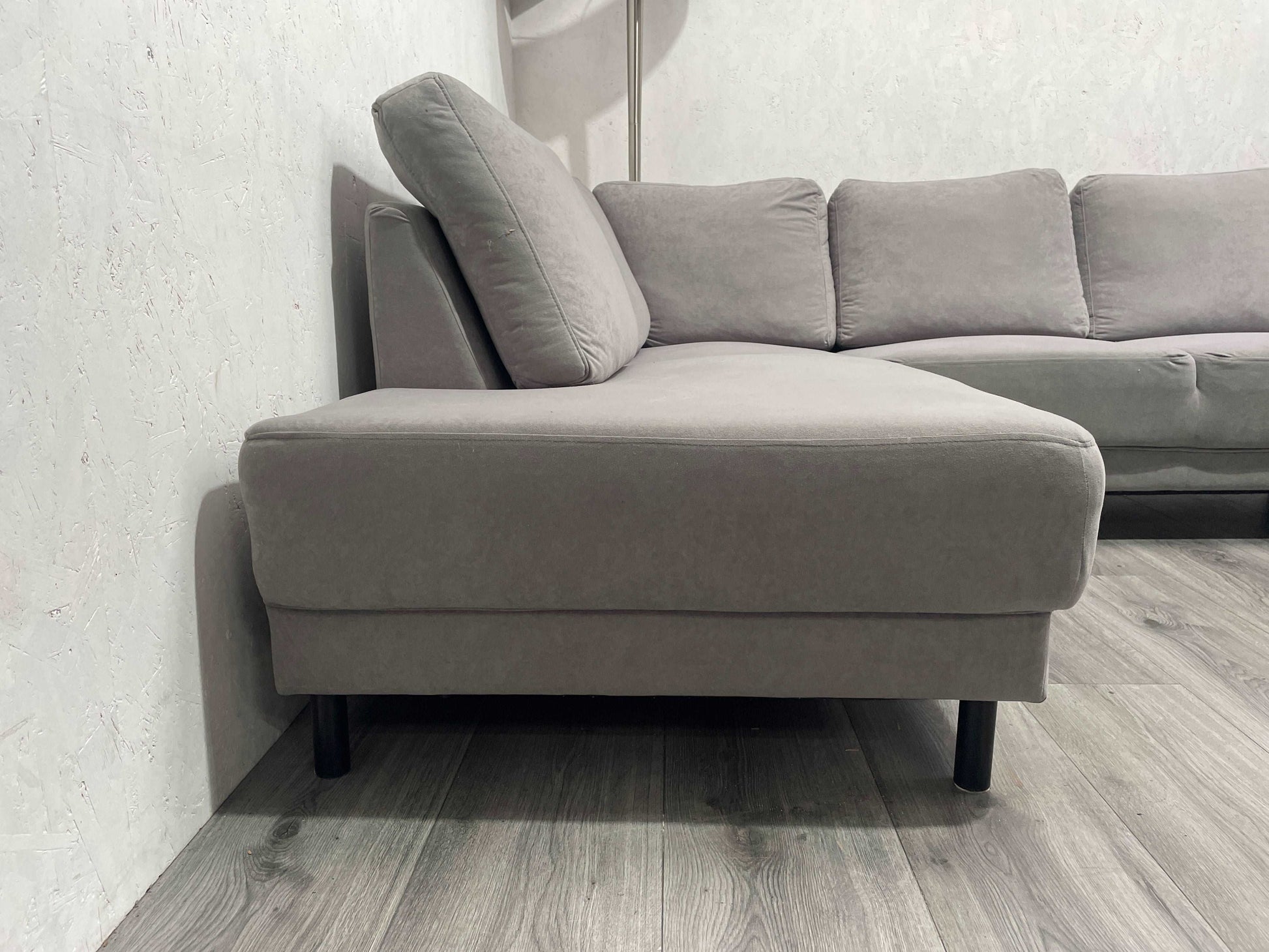 Licht Grijze U Bank ~ Losse Rugkussens