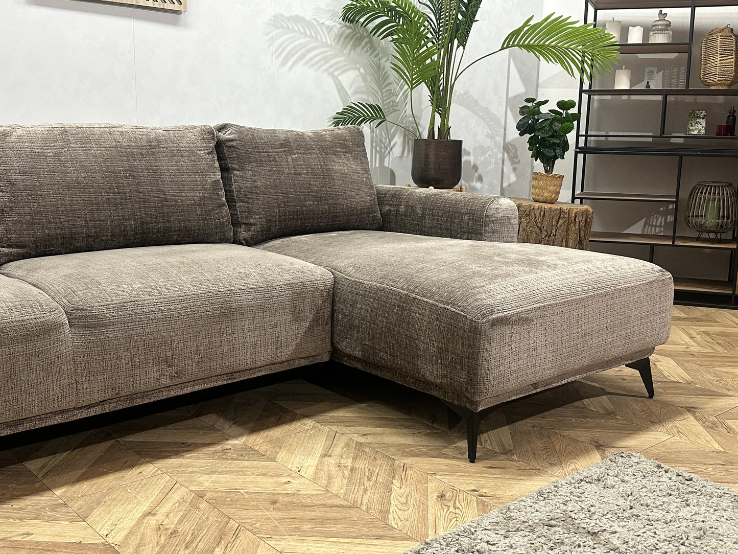 Bruine Cremona Stoffen U Bank ~ Losse Rugkussens Met Afneembare Hoezen