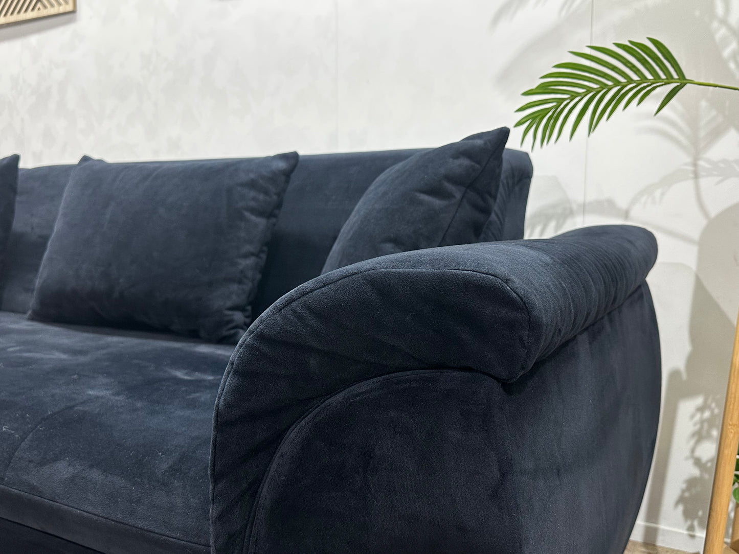 !Showroommodel! Zwarte Velvet Hoekbank ~ Slaapfunctie