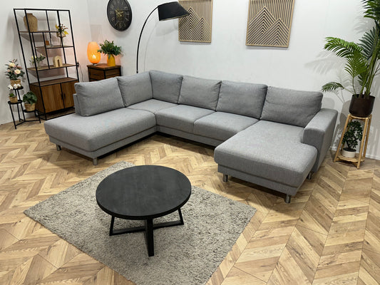 Licht Grijze U Bank ~ Losse Rugkussens Met Afneembare Hoezen