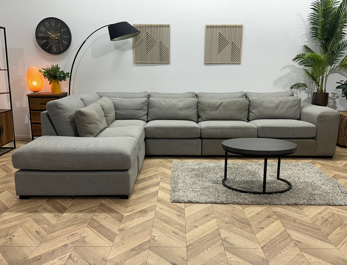 Montèl Grijze Ruime Hoekbank ~ Inruilvoordeel