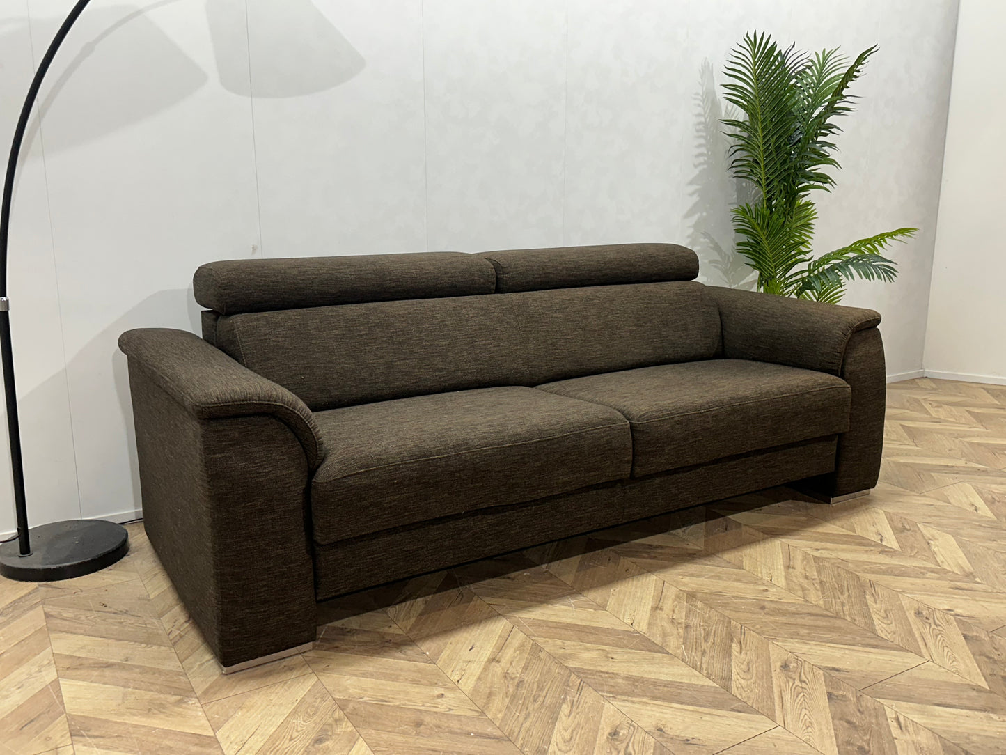 In.House Bruine 2.5-Zits Bank ~ Verstelbare Hoofdsteunen