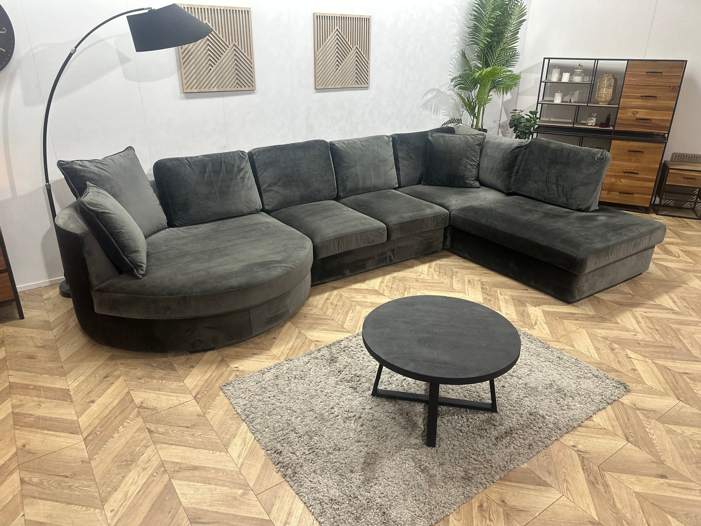 Urban Sofa Antraciet Design Velvet U Bank ~ Losse Kussens Met Afneembare Hoezen