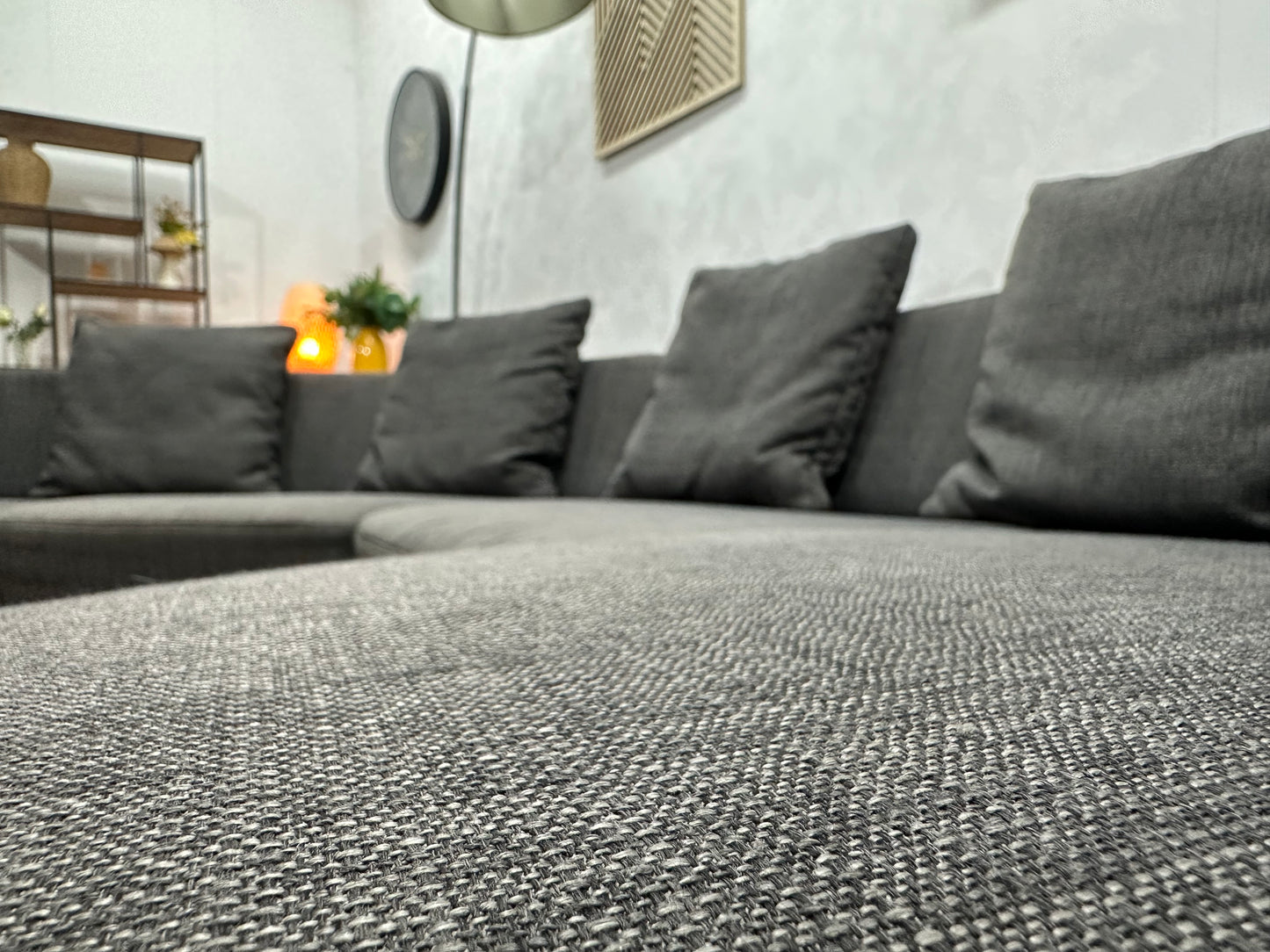 Lamonta Antraciet Design U Bank Inc Hocker ~ Losse Rugkussens Met Afneembare Hoezen