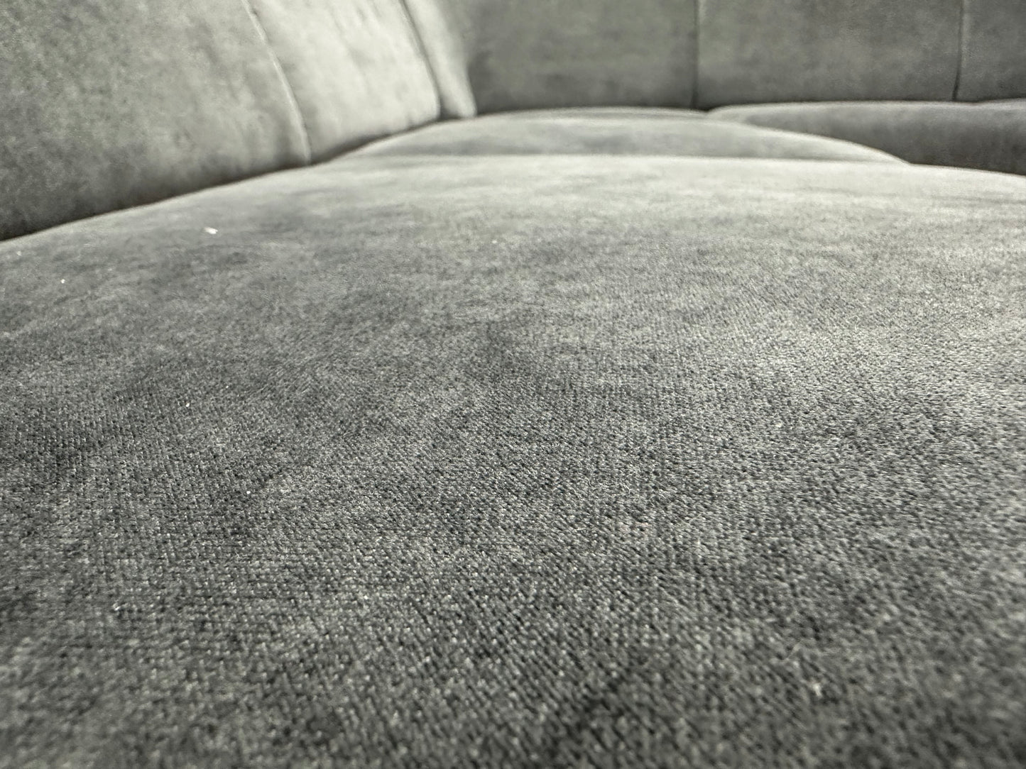 !Showroommodel! Antraciet Velvet Hoekbank