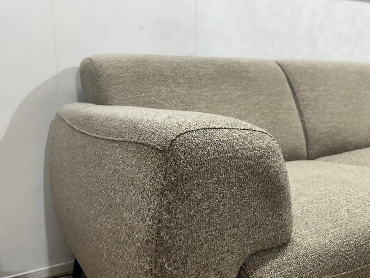 H&H Grijze Hoekbank ~ Vaste Kussens