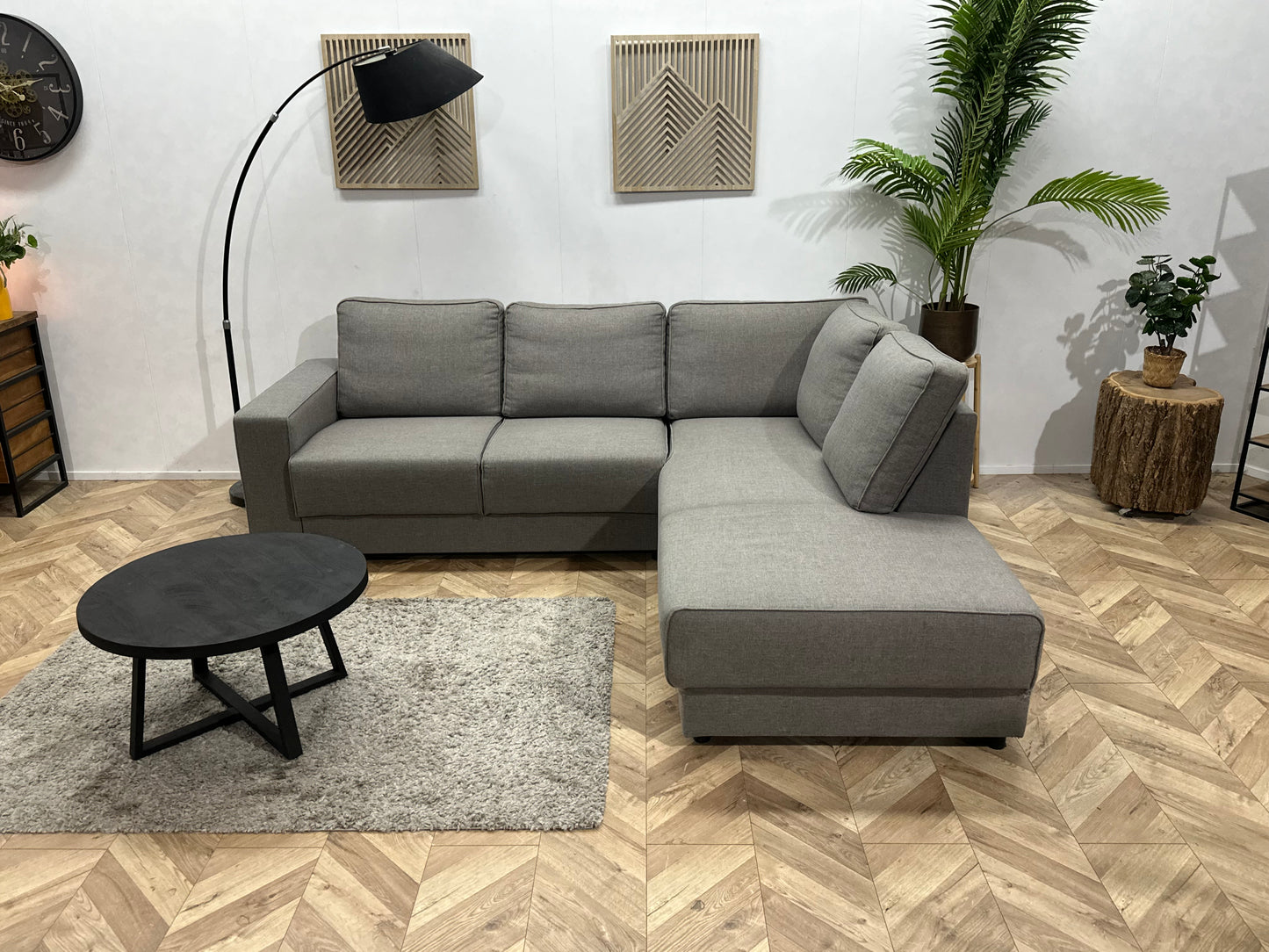Woood Grijze Hoekbank ~ Inruilvoordeel