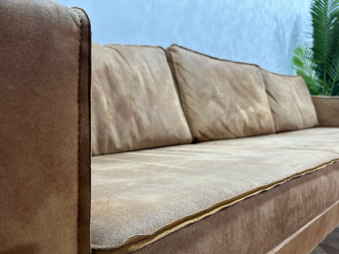 Be Pure Cognac Bruine 3-Zits Bank Inc. Fauteuil