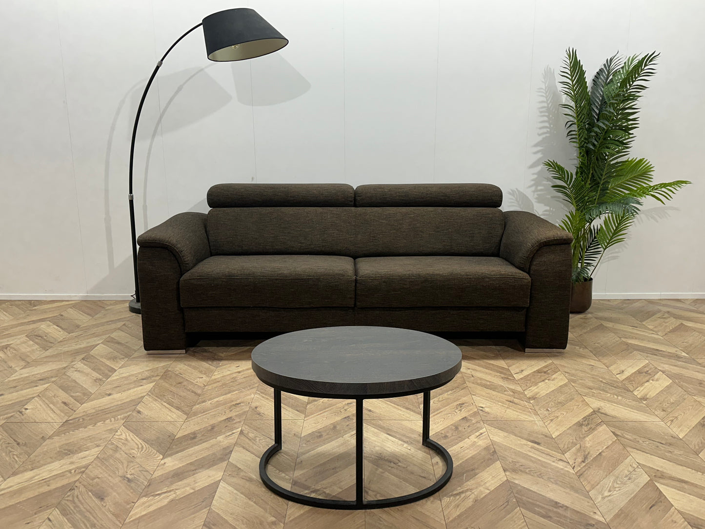 In.House Bruine 2.5-Zits Bank ~ Verstelbare Hoofdsteunen