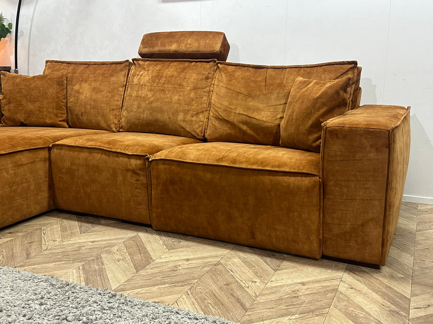 Oker Gele Velvet Banken Set ~ Relaxfunctie