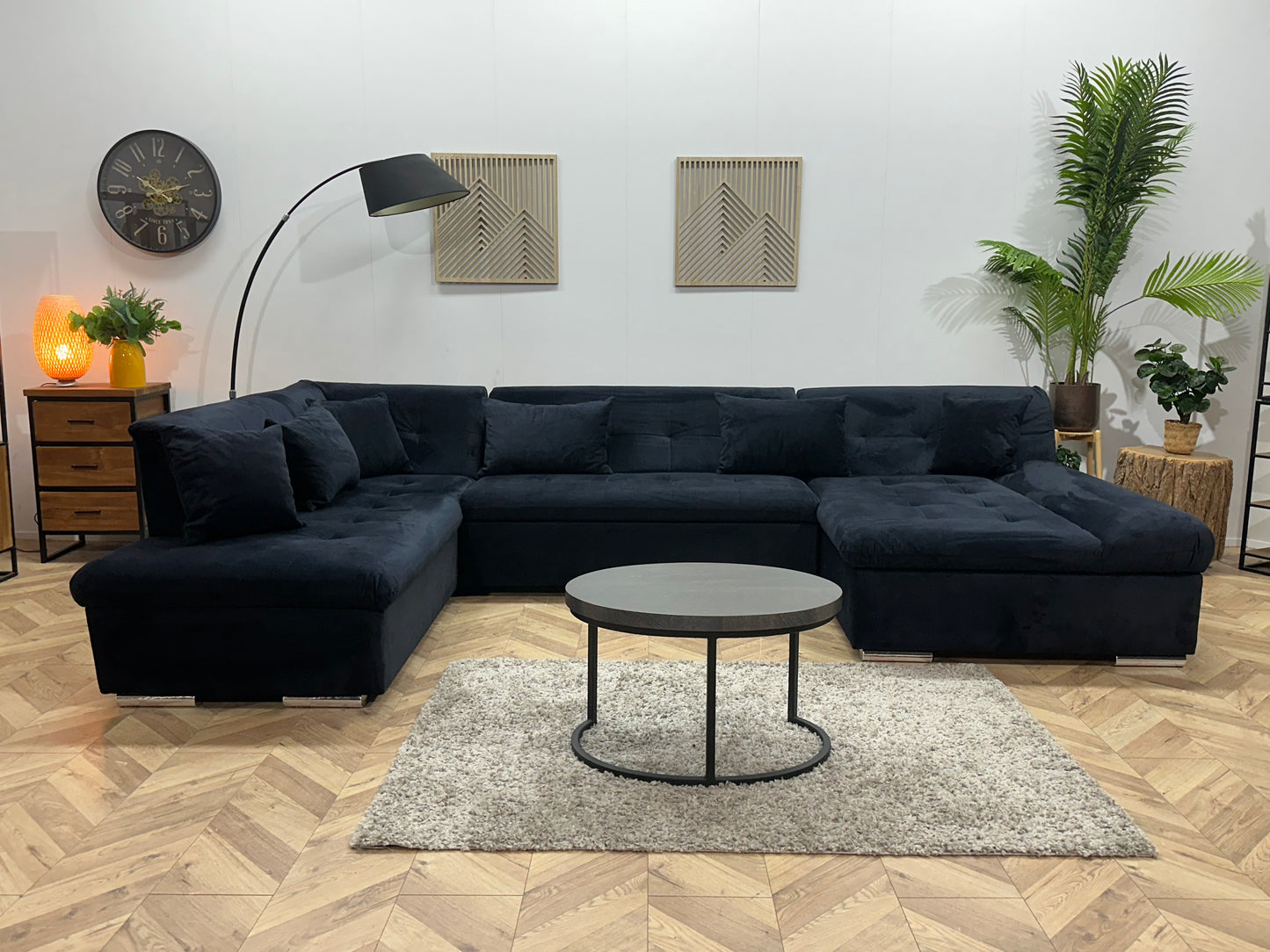 !Showroommodel! Zwarte Velvet U Bank