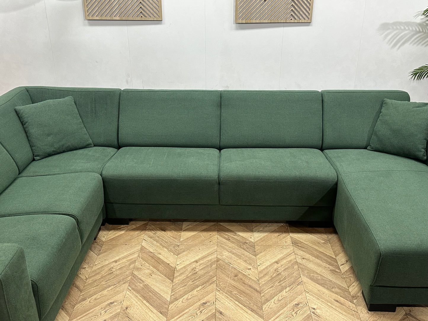 Groene U Bank ~ Vaste Kussens