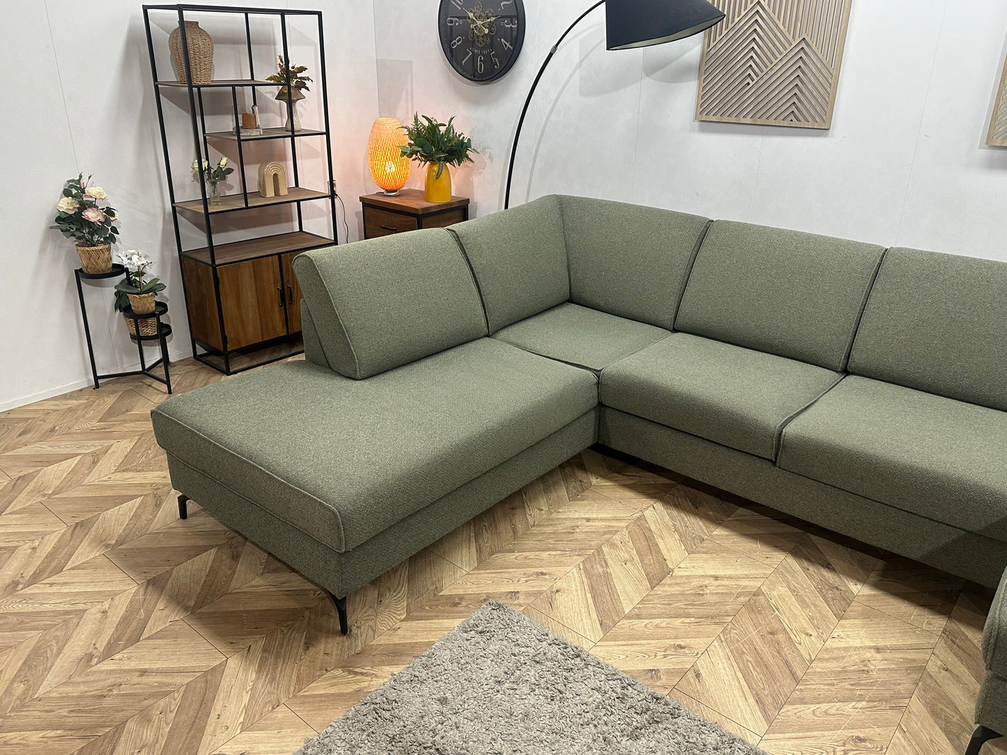 H&H Grijze U Bank ~ Losse Kussens Met Afneembare Hoezen