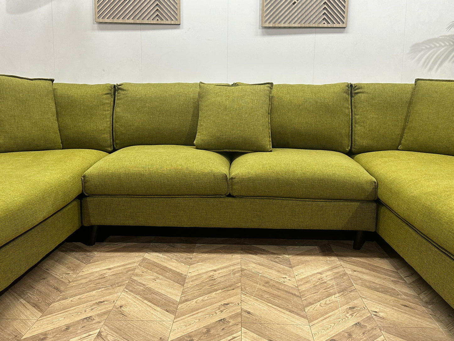 Goossens Groene U Bank ~ Losse Kussens Met Afneembare Hoezen