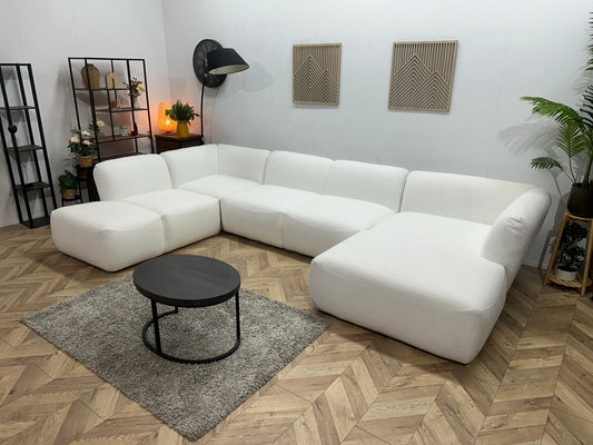 !Showroommodel! Witte Bouclé U Bank