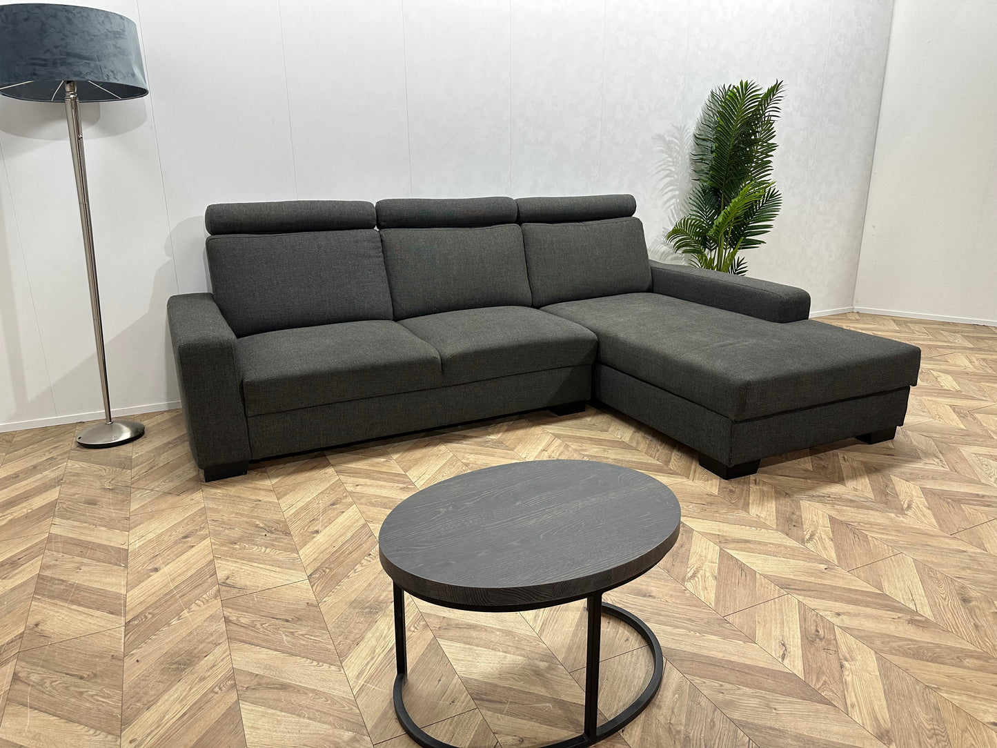 Antraciet Hoekbank ~ Extra Opbergruimte