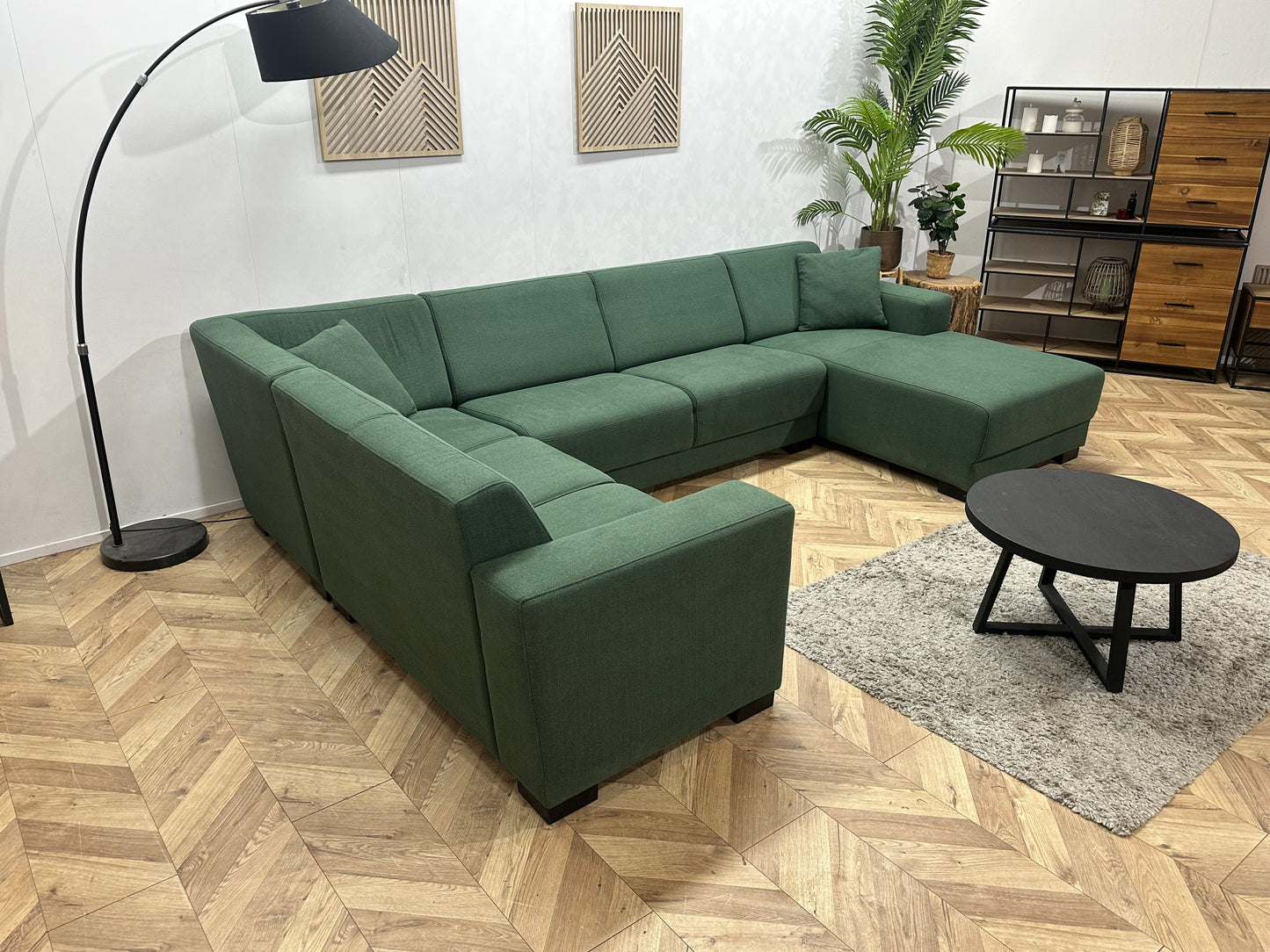 Groene U Bank ~ Vaste Kussens