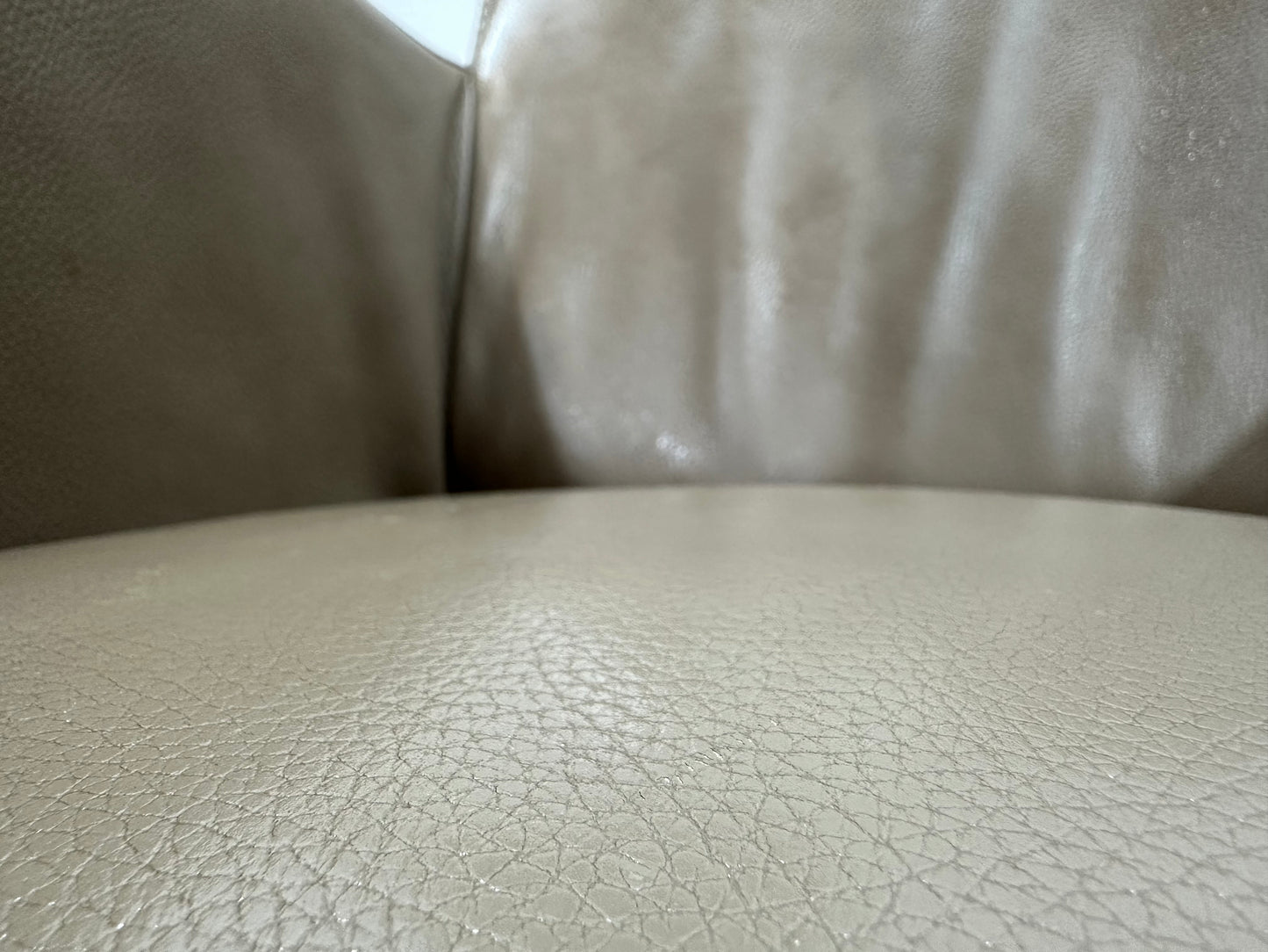 Bruine Echt Lederen Fauteuil Set ~ Geïmpregneerd