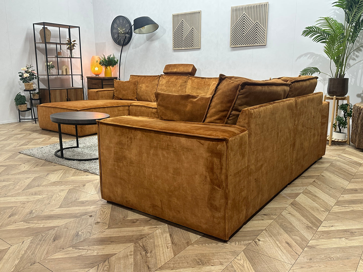 Oker Gele Velvet Banken Set ~ Relaxfunctie