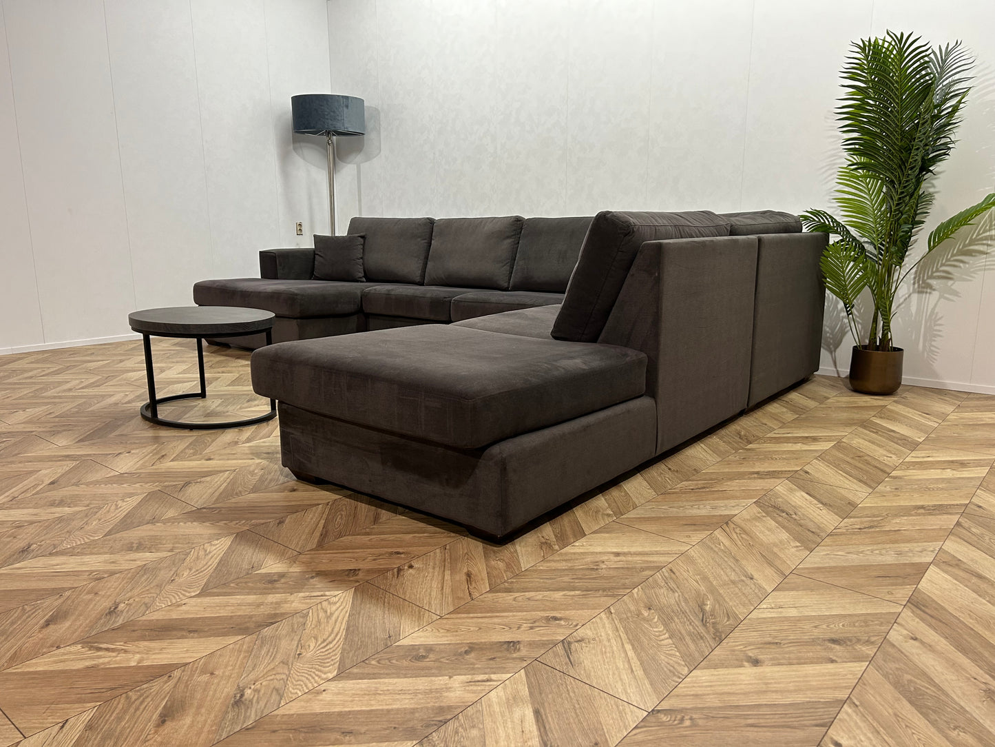Antraciet U-Bank ~ Losse Kussens Met Afneembare Hoezen