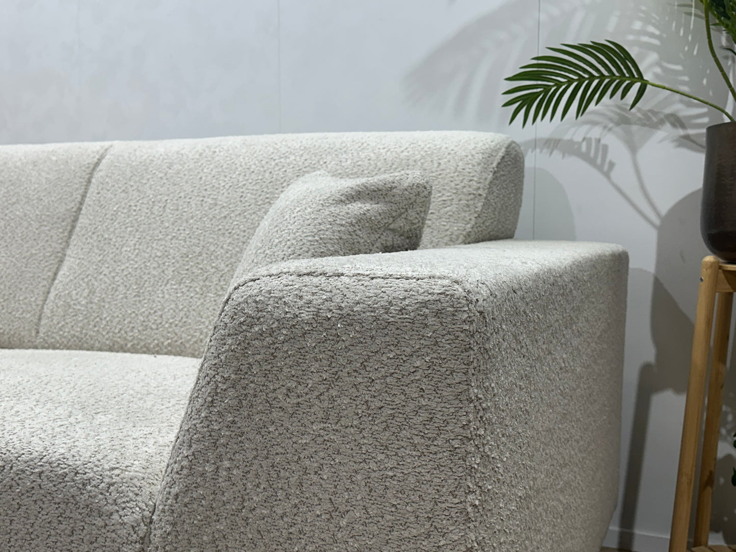 !Showroommodel! Witte Bouclé Hoekbank