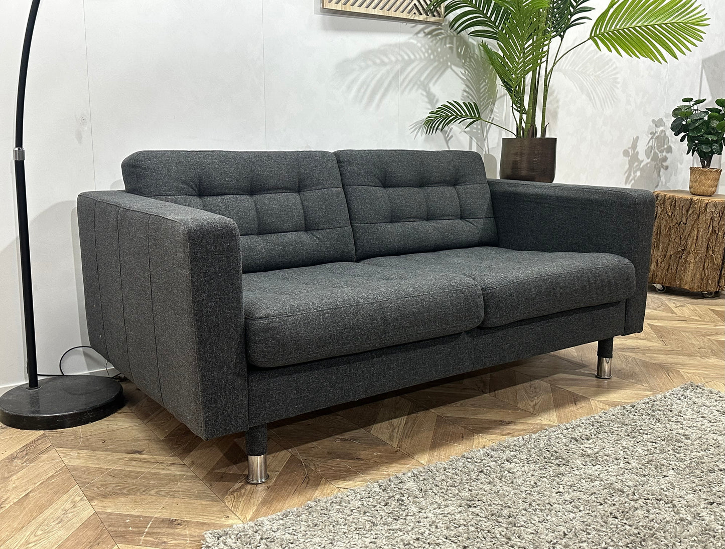 Antraciet 2.5-Zits Bank ~ Losse Kussens Met Afneembare Hoezen