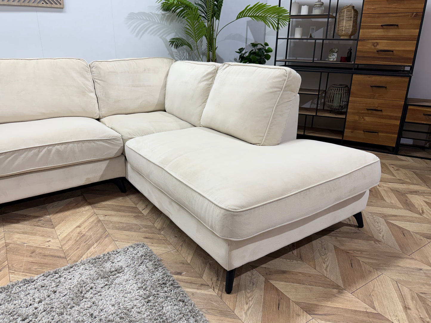 Crème Velvet U Bank ~ Losse Kussens Met Afneembare Hoezen