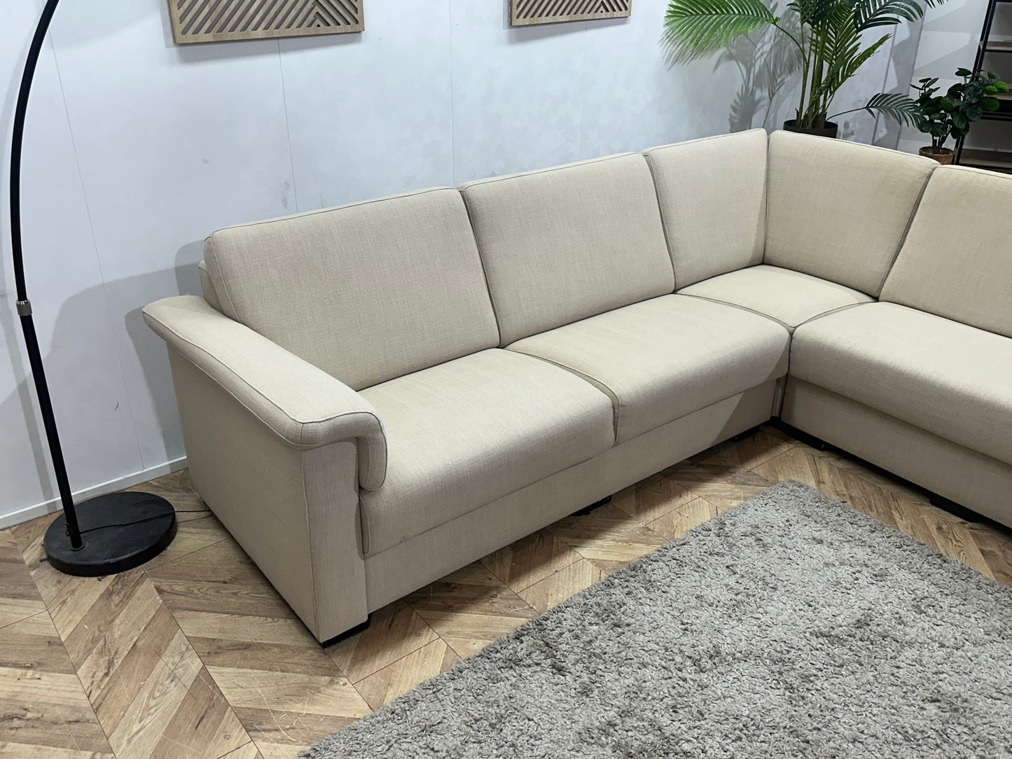 HB Lifestyle Crème Hoekbank ~ Vaste Kussens