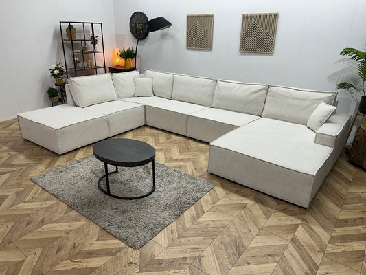 !Showroommodel! Crème Stoffen U Bank