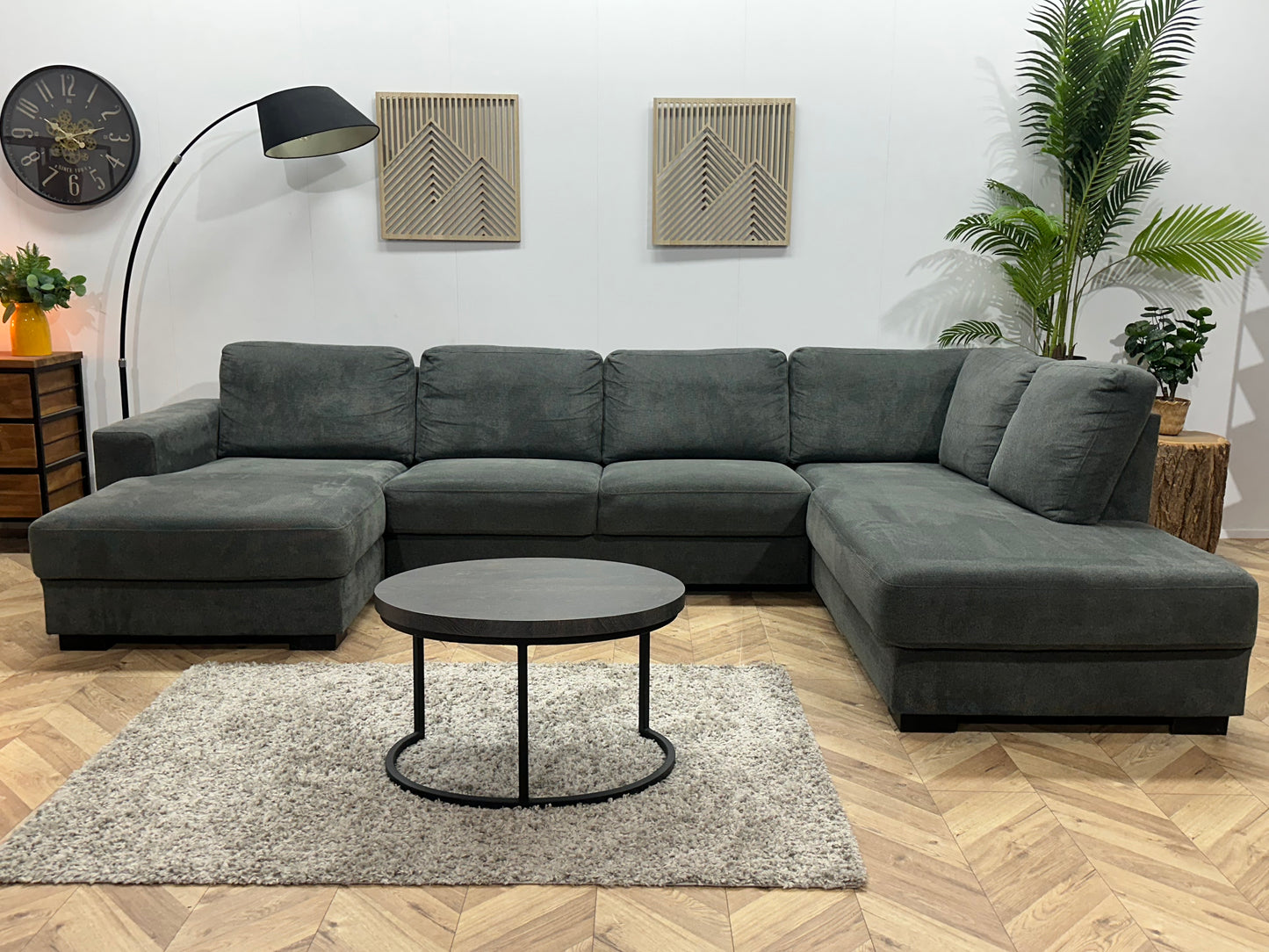 Antraciet Suède Stoffen U Bank ~ Losse Kussens Met Afneembare Hoezen