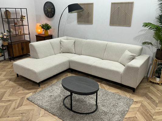 !Showroommodel! Witte Bouclé Hoekbank