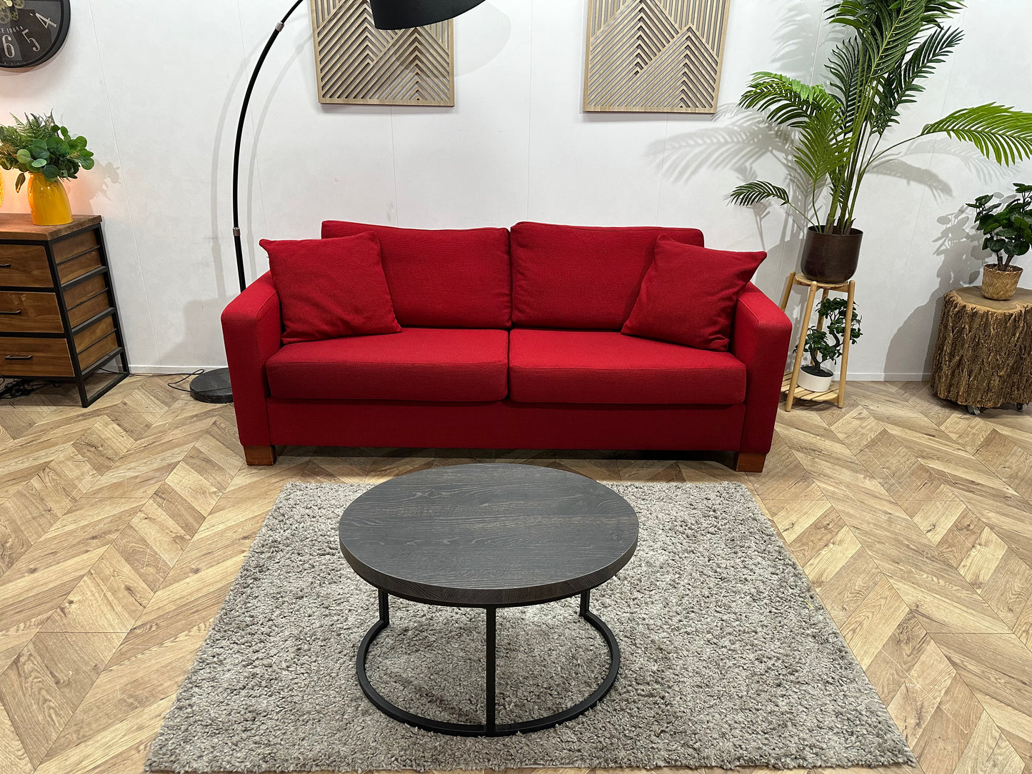 Nieuwstaat Topform Rode 2.5-Zits Bank