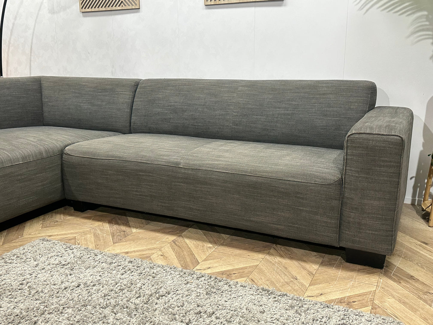 In.House Antraciet Hoekbank ~ Vaste Kussens