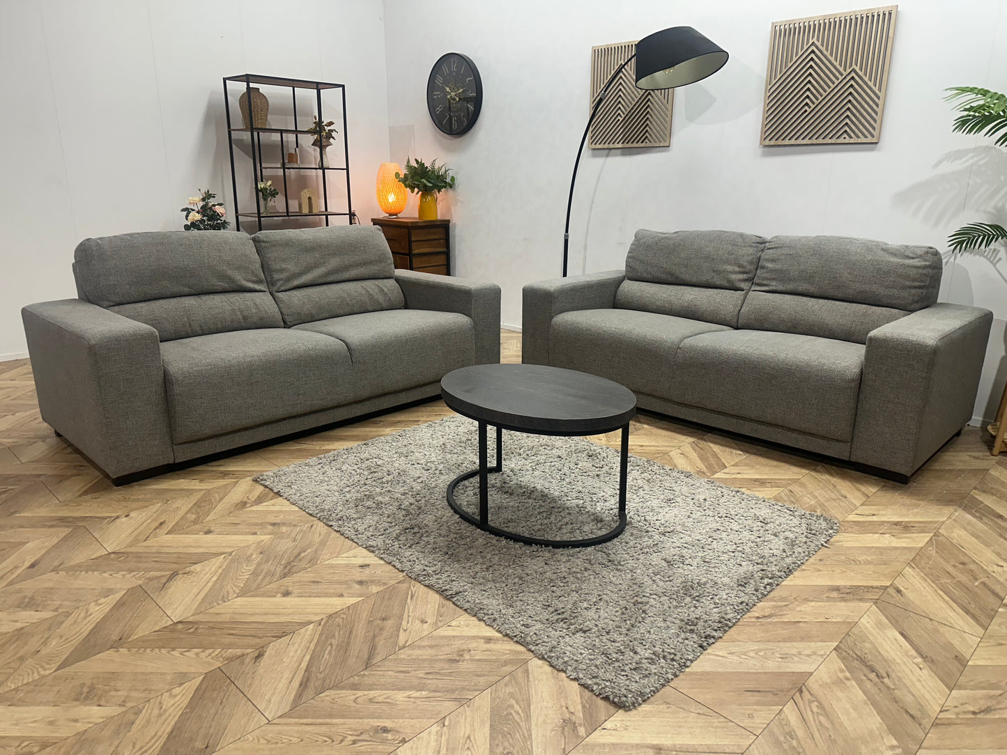 Grijze Banken Set ~ Vaste Kussens