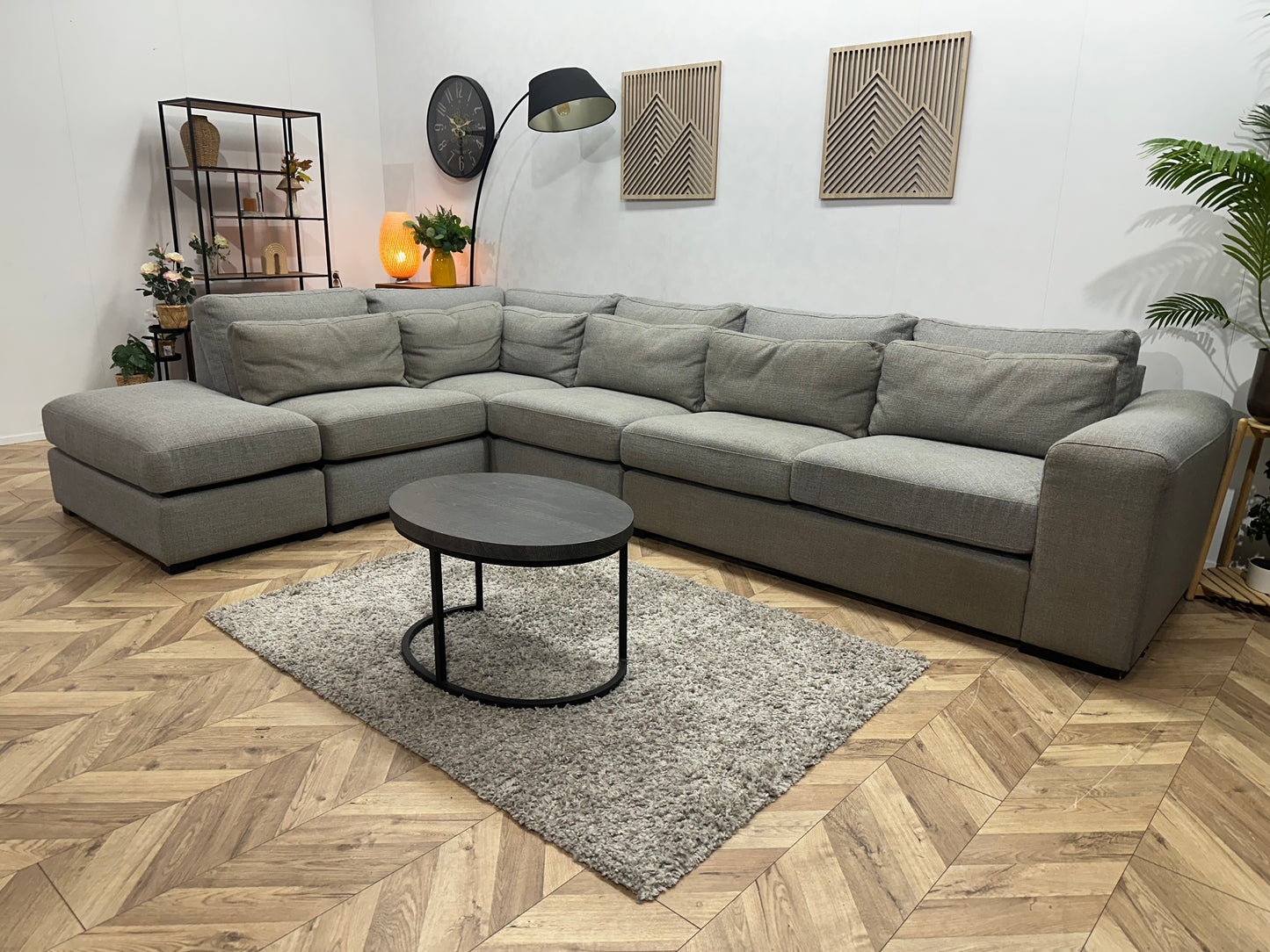Montèl Grijze Ruime Hoekbank ~ Inruilvoordeel