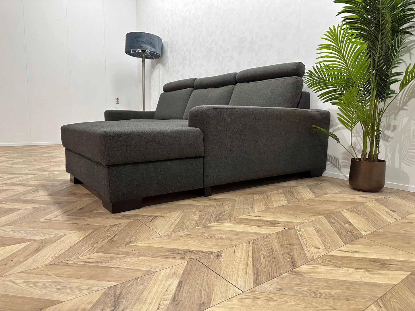 Antraciet Hoekbank ~ Extra Opbergruimte